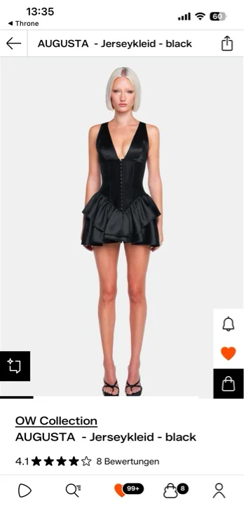 Toller Artikel bei Zalando: https://www.zalando.ch/ow-collection-jerseykleid-black-ow021c02m-q11.html - Google Suche
