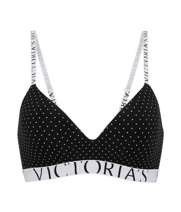 Victoria’s comfy black bra white