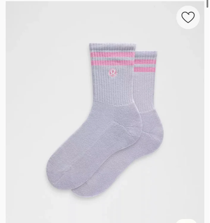 Unisex Daily Essential Quarter Socks *Stripe - Rainforest Green/Blissful Pink - XL