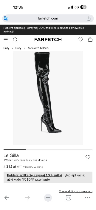 Le Silla 120mm skórzane buty Eva do uda