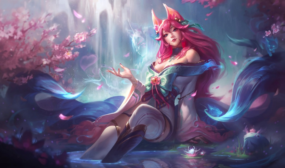 【Pre-sale】Uwowo League of Legends LOL Spirit Blossom Ahri ASU 2023 The Nine-Tailed Fox Cosplay Costume | M