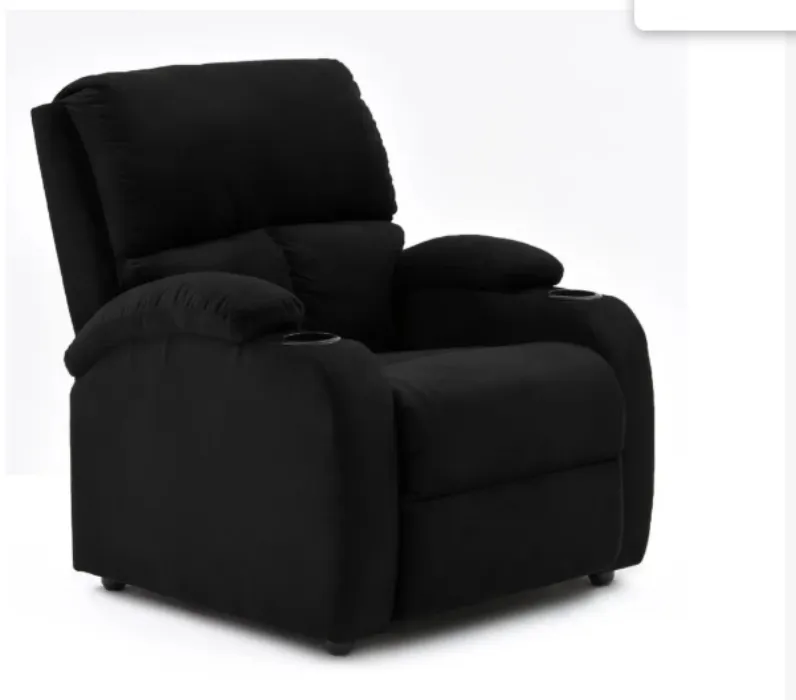 Push Amber Single-Seat Reclining Chair with Black Fabric