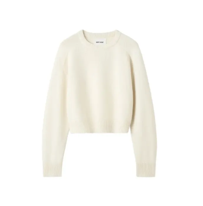 Soft Goat Classic kashmirtröja med rundad hals