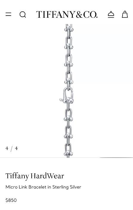 Tiffany silver link bracelet 
