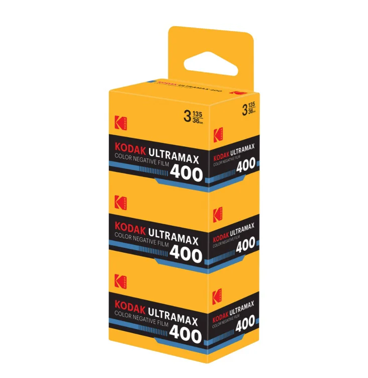 Kodak Eastman UltraMax 400 Color Negative Film (35mm Roll Film, 36 Exposures, 3-Pack)