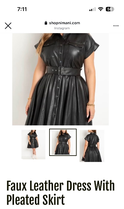 Nimani Faux Leather Dress