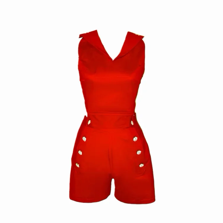Red Sailor Romper