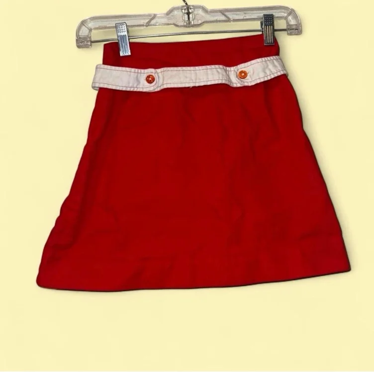 60 Vintage XXS Red Skirt