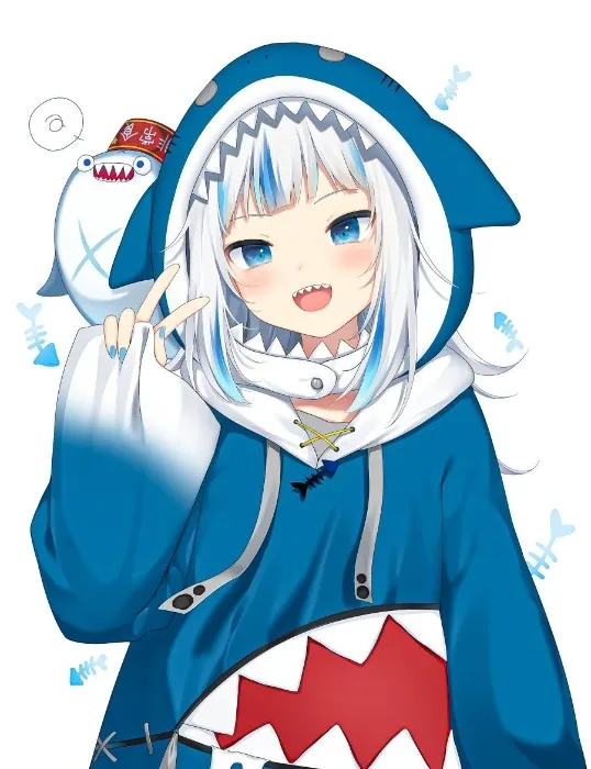 gawr gura cosplay (+wig)