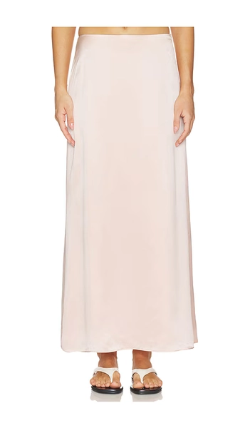 SRG Sutton Silk Skirt in Rose. - size L (also in XXS, XS, S, M, XL)