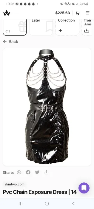 Pvc Chain Exposure Dress | 14