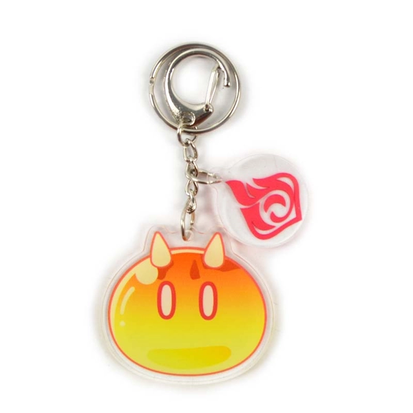 Slime Acrylic Charms Epoxy Genshin Impact Key Rings Elemental Slimes - Pyro