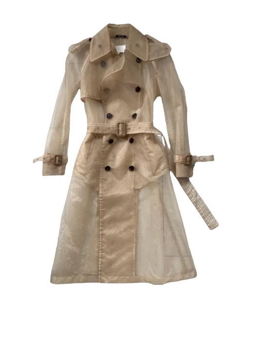 Silk trench coat