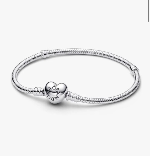 Moments Heart & Snake Chain Bracelet