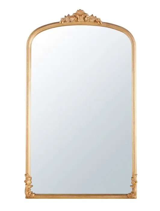 Omera - Grand miroir rectangulaire doré effet vieilli 119x194