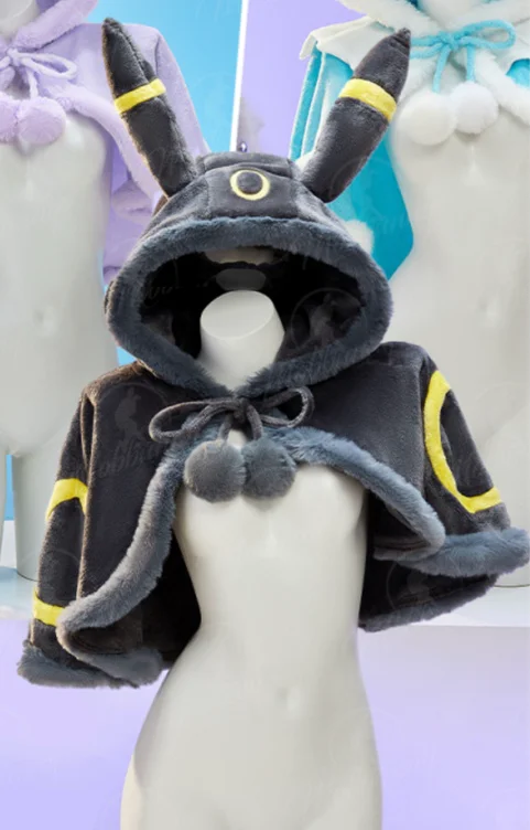 PM Derivative Sexy Plush Cloak Cute Hooded Fluffy Cape