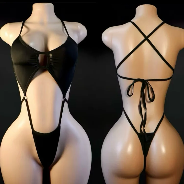 Blk | Sheer One-Piece Set