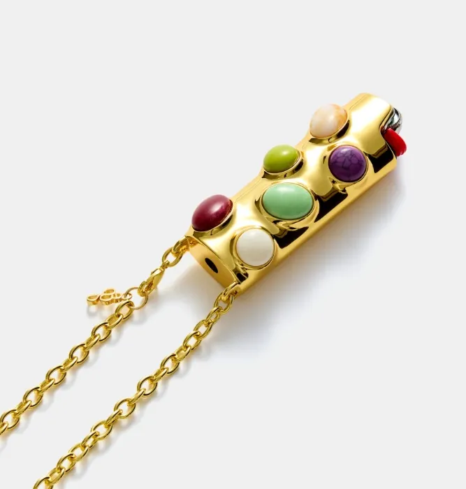Edie Parker Stone Cross-Body Lighter Case