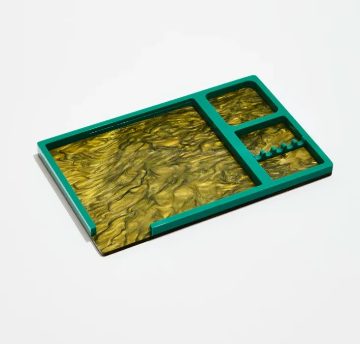 Edie Parker Rolling Tray in Emerald