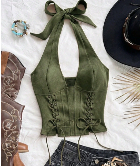 suede corset