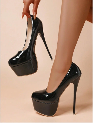 black high heels 17cm