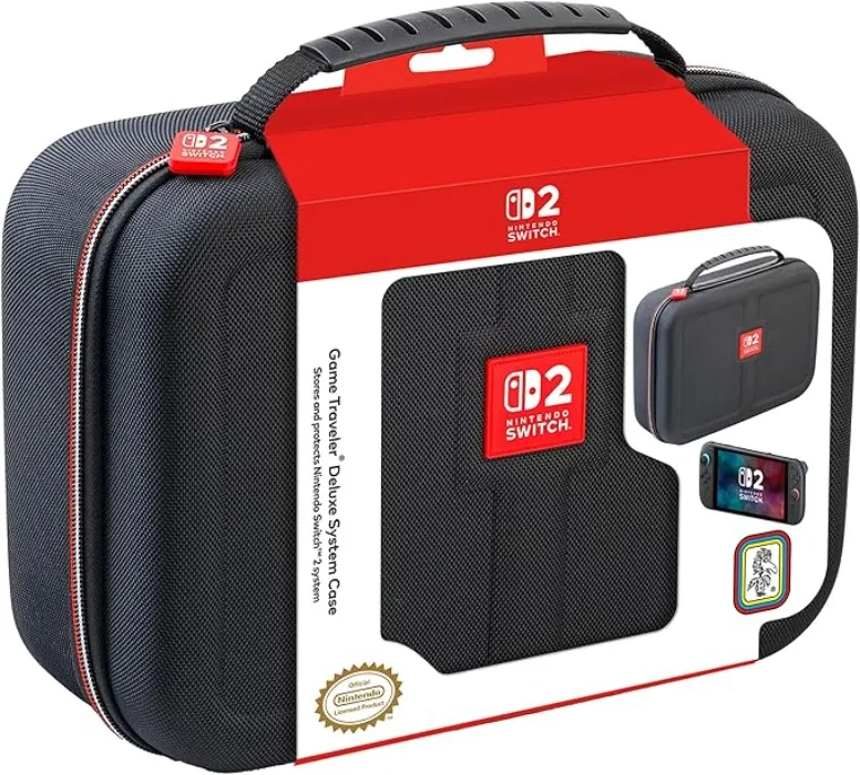 RDS Industries, Inc Licensed Nintendo Switch 2, OLED and Systems Game Traveler Deluxe Case, Holds AC Adapter, HDMI Cable, Joy-Con Straps and Cards : Amazon.ie: Fashion