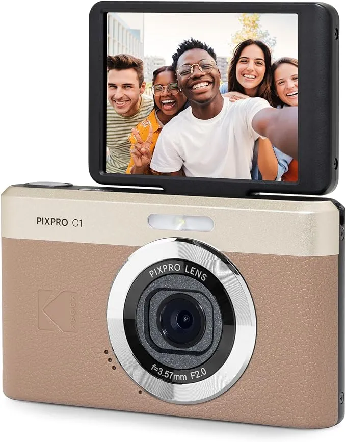 KODAK Pixpro C1 – Ultra-Compact Digital Camera | 13MP BSI CMOS, 4X Zoom, 2.8" LCD Screen, LED Flash – Marron : Amazon.ie: Electronics