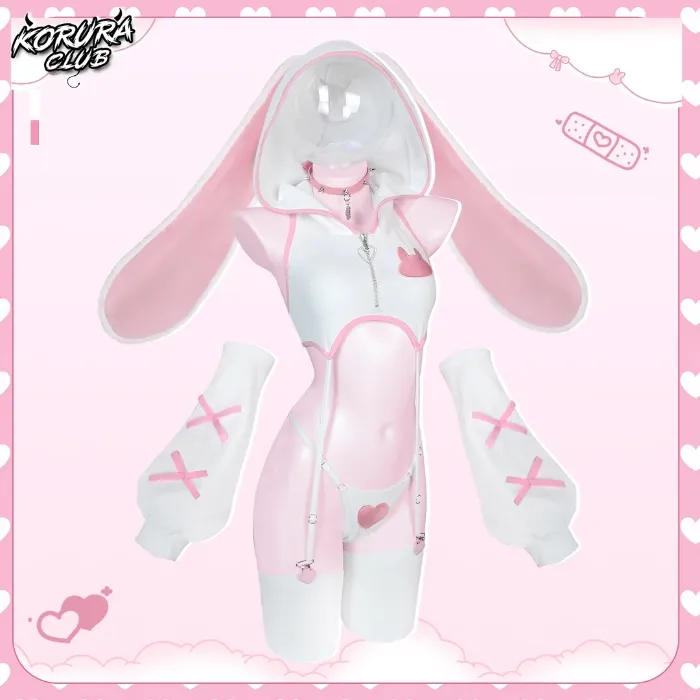 [Korura Club] Bunny Vest Lingerie (White)
