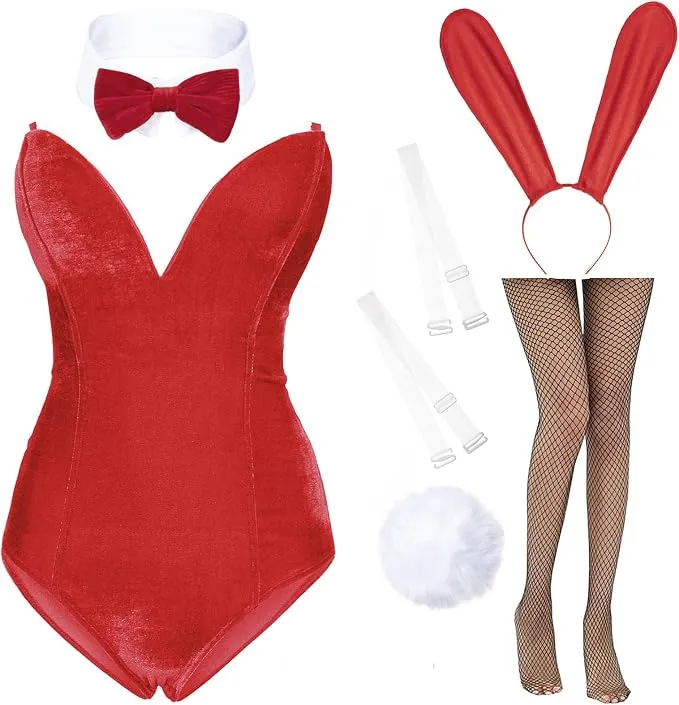 Red Velvet Bunny Girl Suit