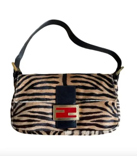 Baguette pony-style calfskin handbag