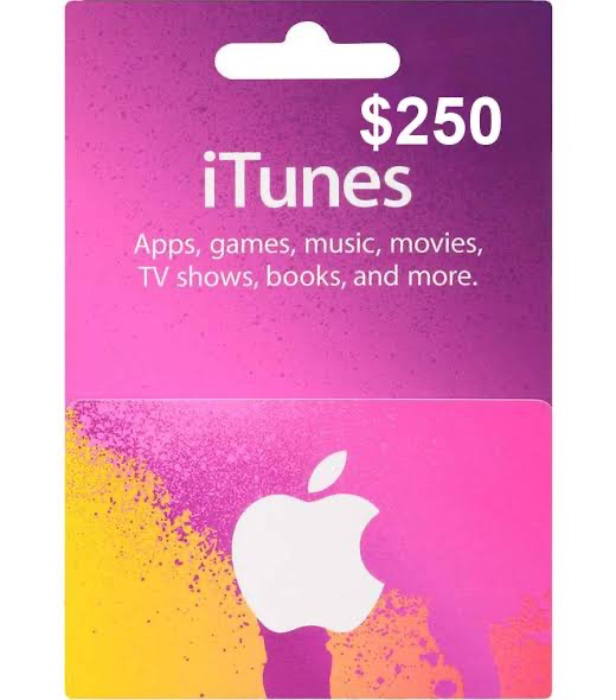 Apple iTunes gift card 250
