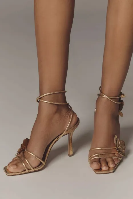 Maeve 3D Flower Ankle-Strap Heels