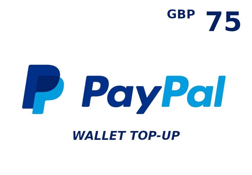 PayPal Wallet 75 GBP Top Up