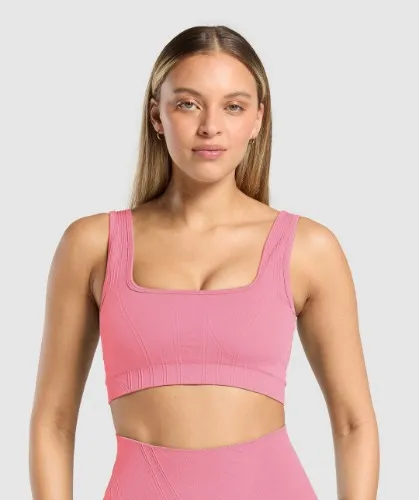 Pink sports bra