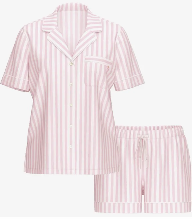 Victoria's Secret Women's Modal Pajama Set, Short Sleeve Button Down Shirt & Shorts