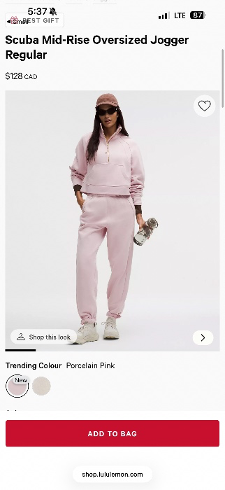 Scuba Mid-Rise Oversized Jogger *Regular - True Navy - L