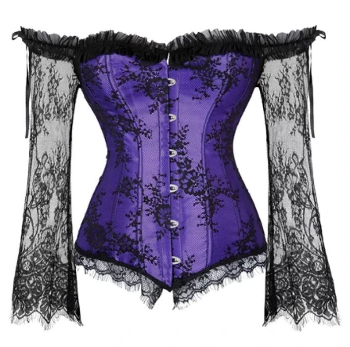 Off-Shoulder Long Sleeve Corset