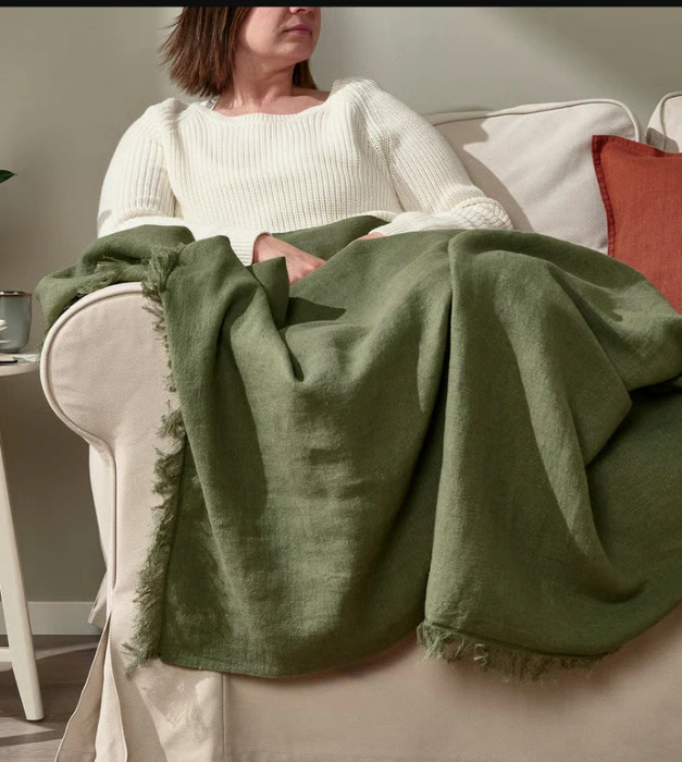 DYTÅG Throw - gray-green 51x67 "