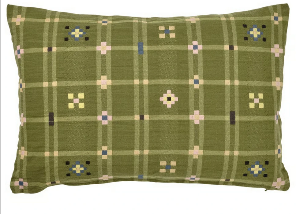 KUSTGRAN Cushion cover - yellow-green 16x23 "