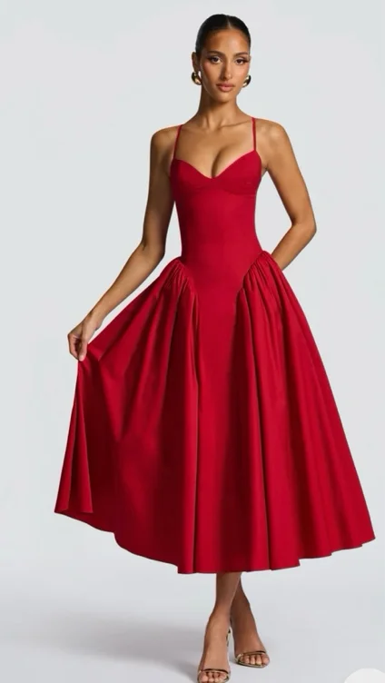 Robe élégante rouge 