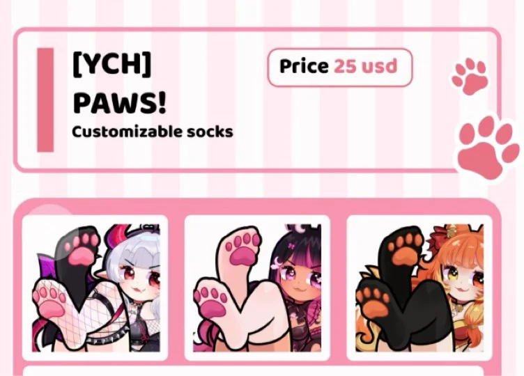 Paws emote (with merch rights so it can be a sticker)