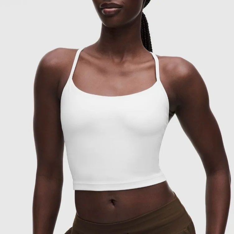 White Cropped Lululemon Top