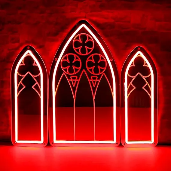Gothic Window Faux Neon Signs
