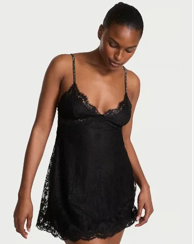 Twinkle Strap Lace Mini Slip Dress