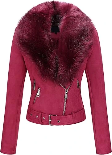 Bellivera Faux Leather Suede Jacket