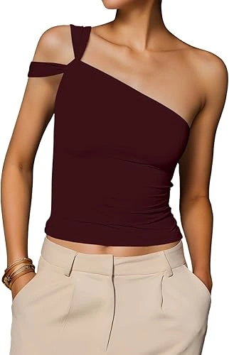 FIGKICKSEN Store Summer One Shoulder Top