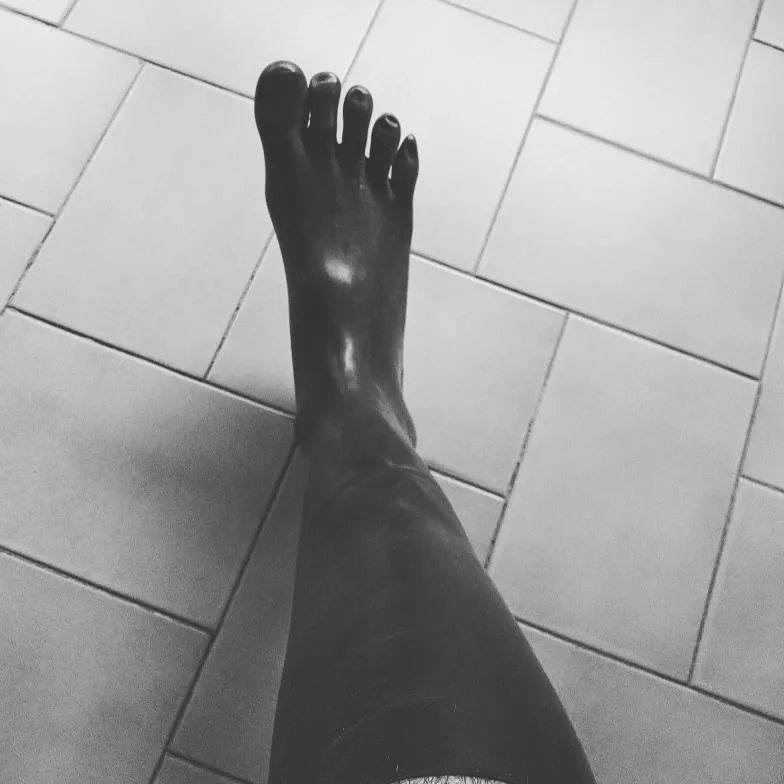 Long Latex Toe Socks