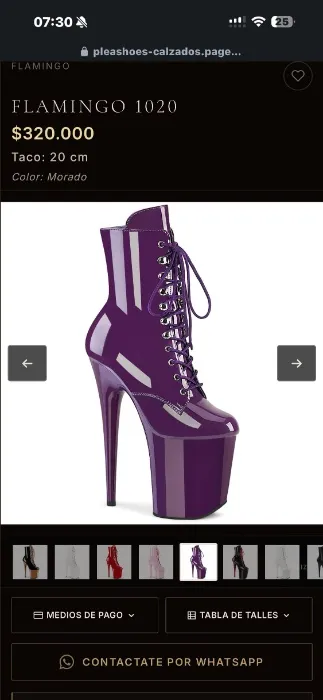 Purple for my catsuit HEEL 20 cm
