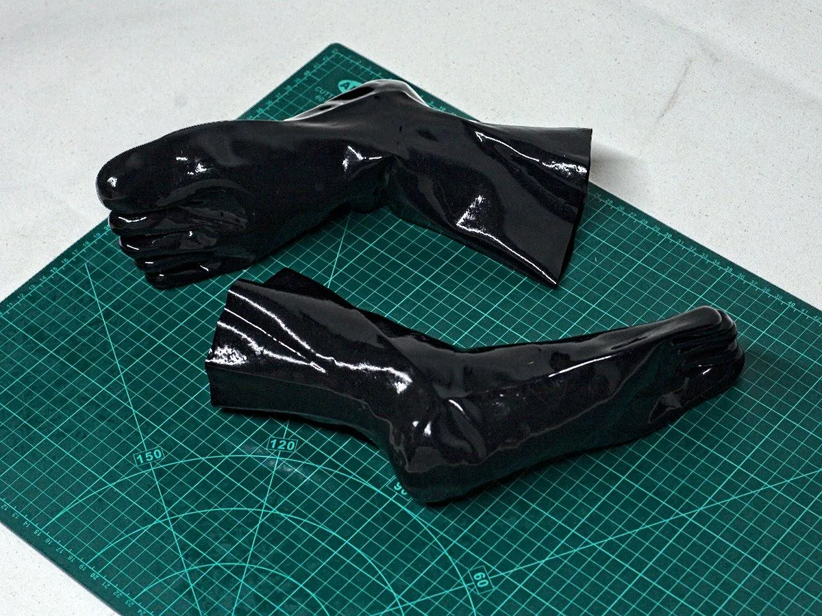 Short Latex Toe Socks