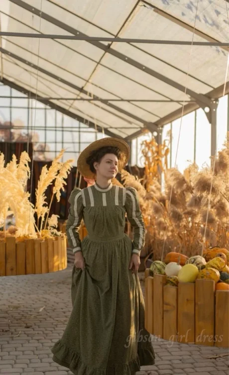 Dress Edwardian Marie flannel| Gibson Girl |